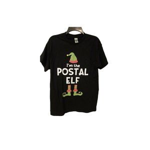 NEW "I'm The Postal Elf" Unisex Size Medium Gildan T-Shirt